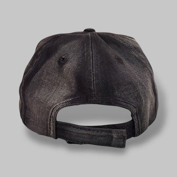 Black Distressed NY Patch Baseball Cap – One Size Adjustable - Picture 4 of 5